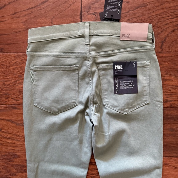 PAIGE Men's Size 28 Quiet Sea Green Transcend Lennox Slim Leg Jean - Picture 9 of 10